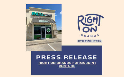 RIGHT ON BRANDS FORMS JOINT VENTURE