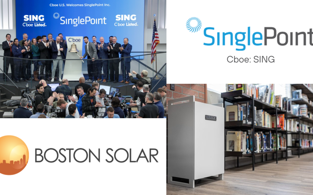 SinglePoint Successfully Lists on Cboe; Welcomes Tony Thomas as New Board Member in Expansion of Board Bolstering Company’s Commitment to Strategic Growth in the Solar Sector