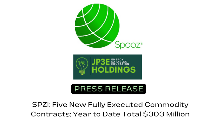 SPZI: Five New Fully Executed Commodity Contracts; Year to Date Total $303 Million
