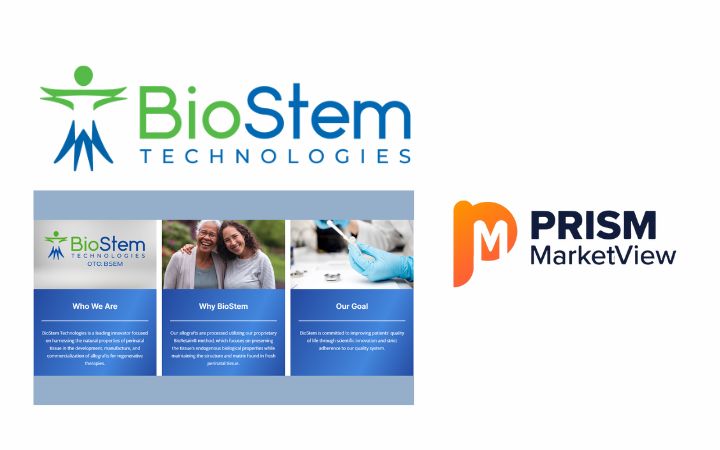 PRISM MarketView Spotlights BioStem Technologies in the Expanding Wound Care Market