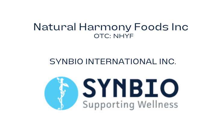 NATURAL HARMONY FOODS INC. CHANGING NAME AND LOGO TO BETTER REFLECT ITS NEW STRATEGIC DIRECTION
