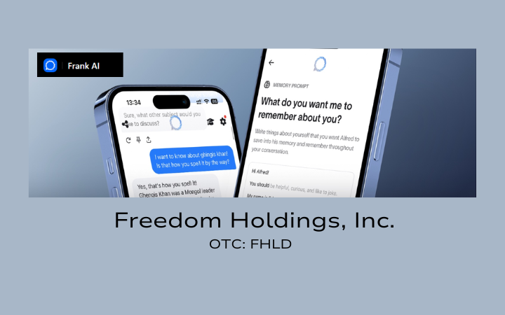 FREEDOM HOLDINGS CORPORATE UPDATE; ANNOUNCES MANAGEMENT HAS SIGNED LETTER OF INTENT