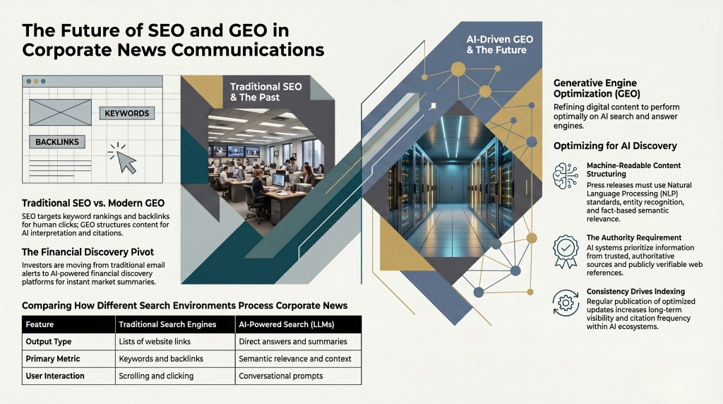 The Future of SEO and GEO in Corporate News Communication