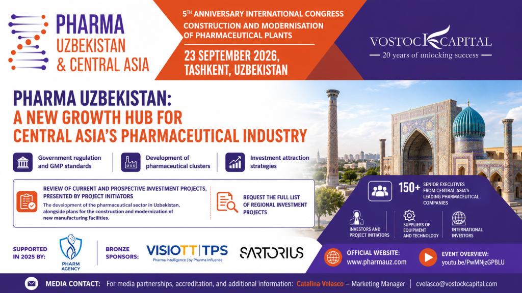 5th Anniversary International Congress Pharma Uzbekistan and Central Asia: Construction and Modernisation of Pharmaceutical Plants