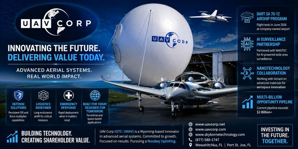 UAV Corp expecting an exciting 2026—Drone Airship Moving to Company Owned Airport