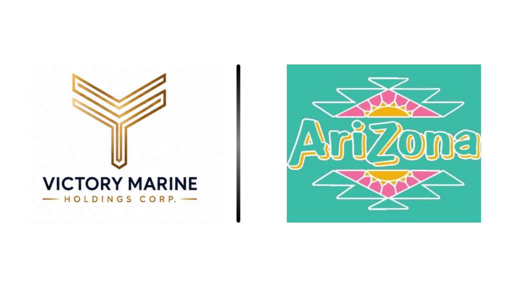 Victory Marine Holdings Corp logo in gold geometric Y shape with the company name beneath (left).