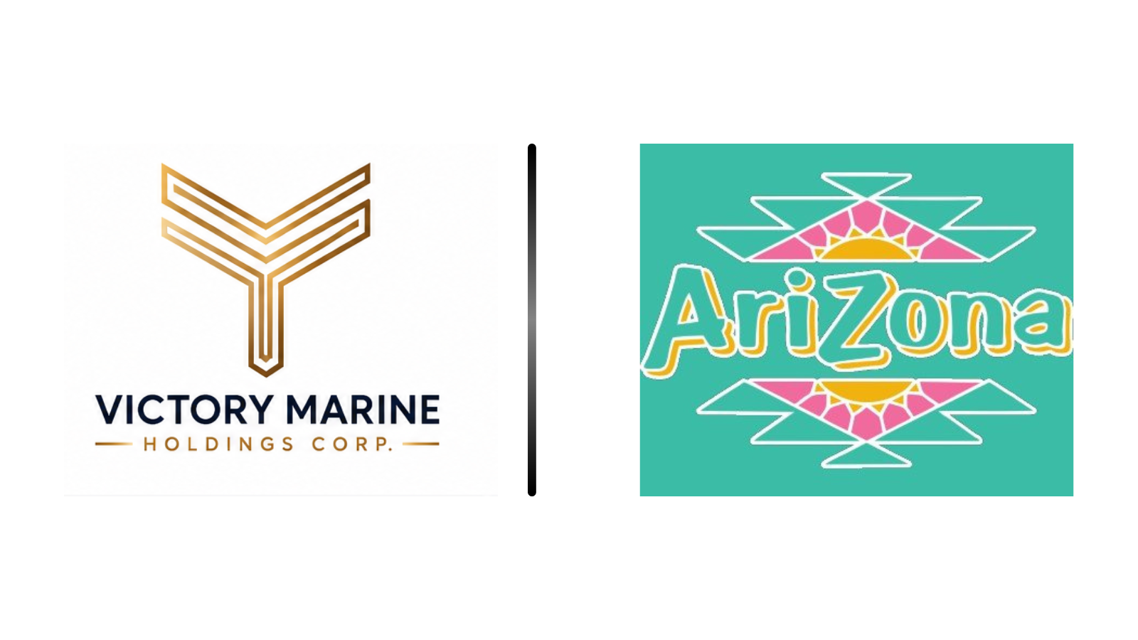 Victory Marine Holdings Corp logo in gold geometric Y shape with the company name beneath (left).