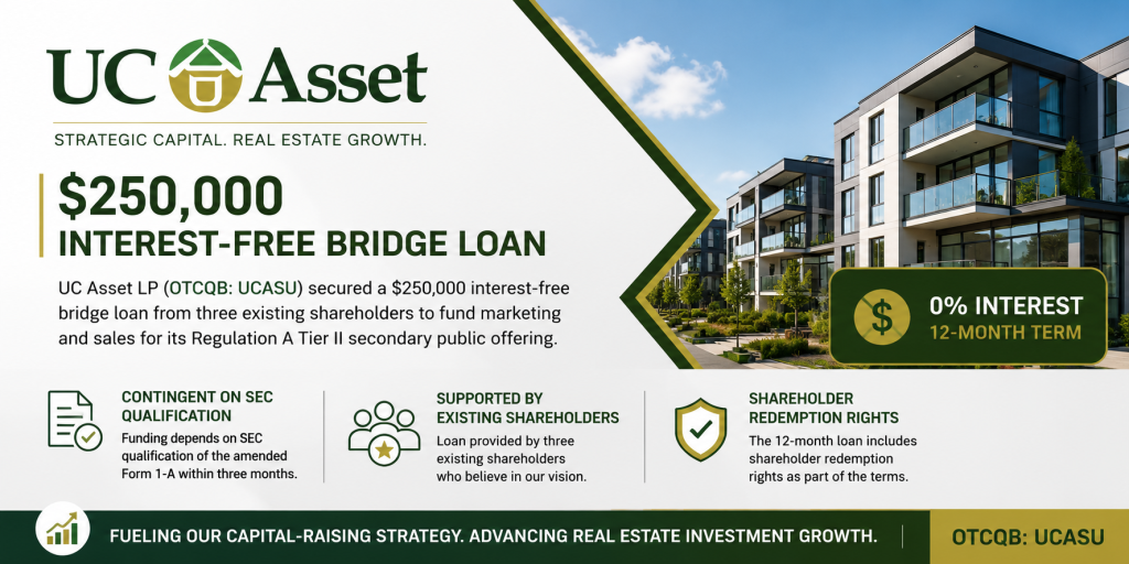 UC Asset Secured $250K Bridge Loan for SPO Marketing
