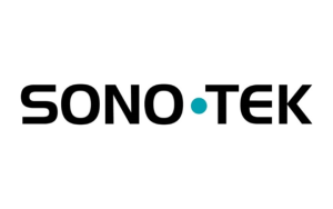 SONO•TEK logo with a teal dot separating the words on a white background, in black text