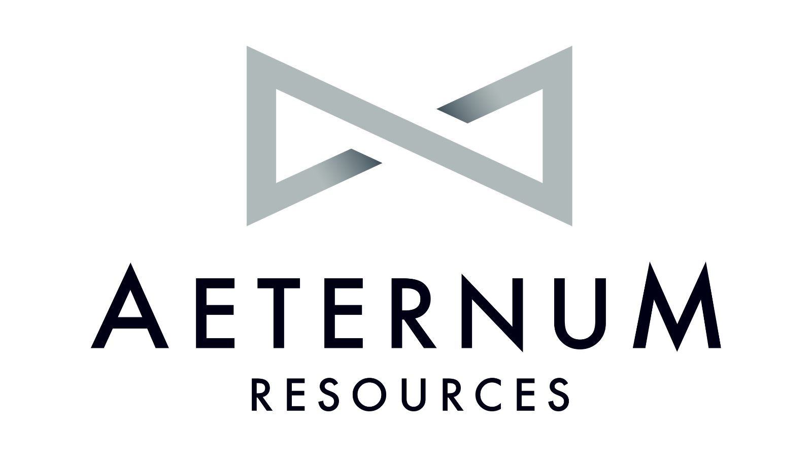 Aeternum Resources logo: a gray angular symbol above the navy text 'AETERNUM RESOURCES' on a white background.