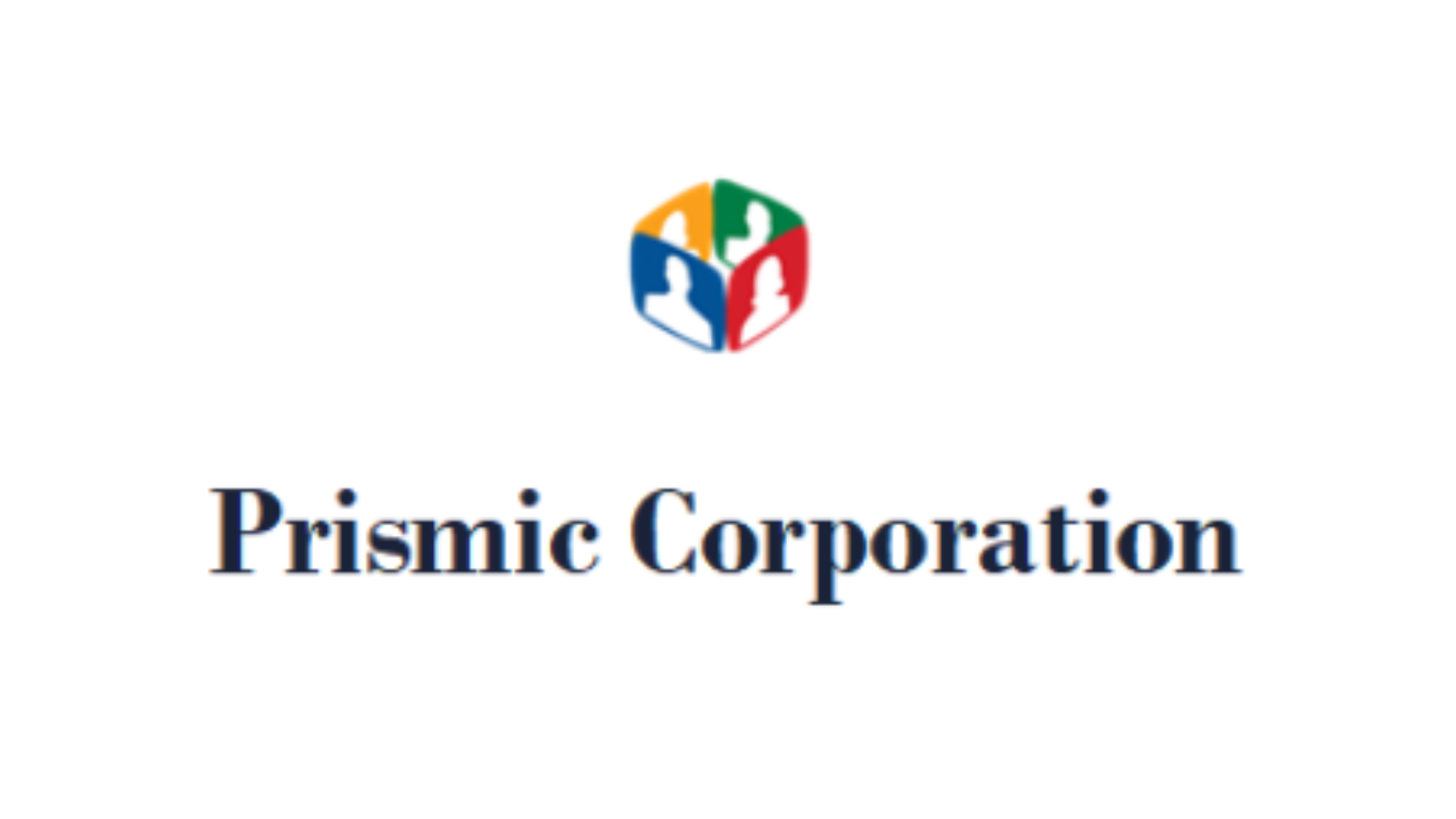 Prismic Corporation logo: a rounded multicolor cube with white silhouettes on blue, orange, green, and red faces, above the text 'Prismic Corporation'.