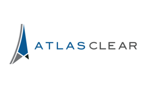 Atlas Clear logo: sail-like blue emblem on the left with the words ATLAS CLEAR in blue/gray to the right.