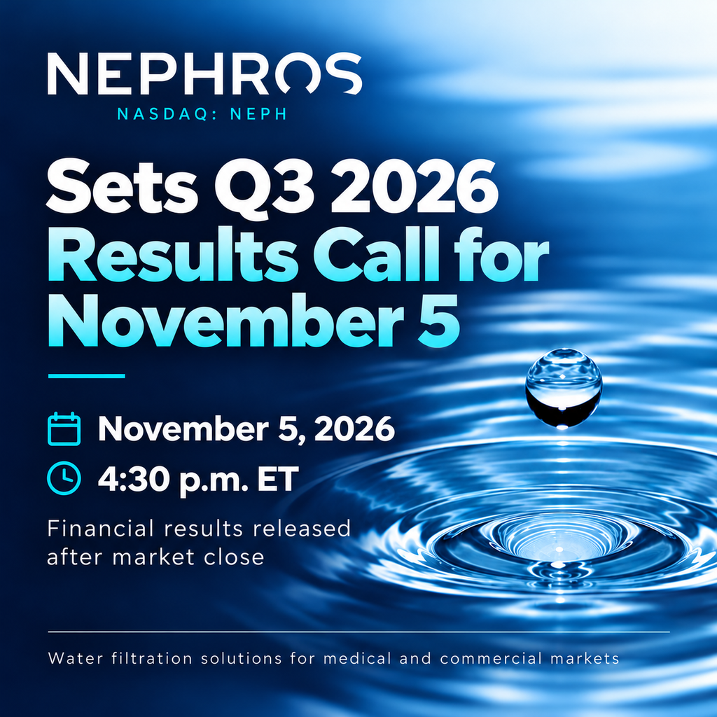 ­Nephros Schedules Third Quarter 2026 Financial Results Conference Call